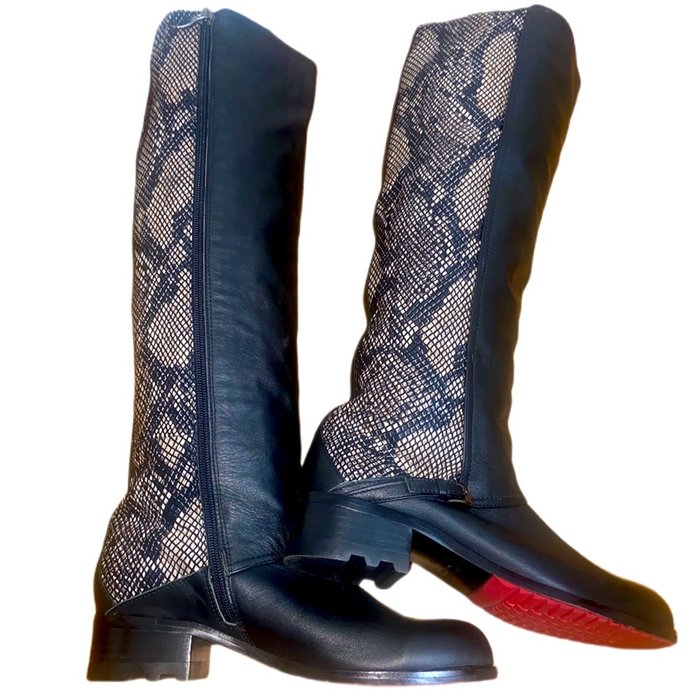 Pucciani Snake print winter boots